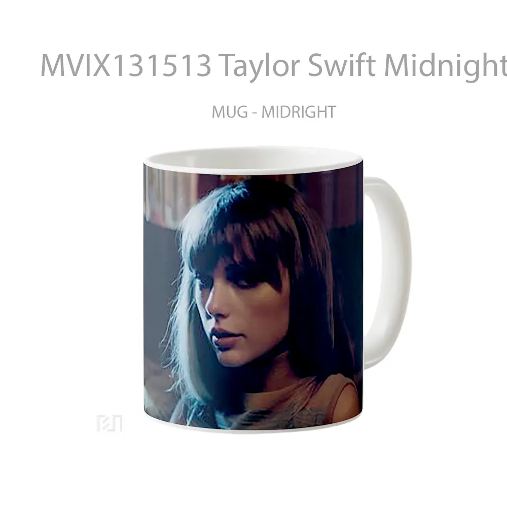 Mug Taylor Swift Midnights Gelas Selebriti - All-side / Desain