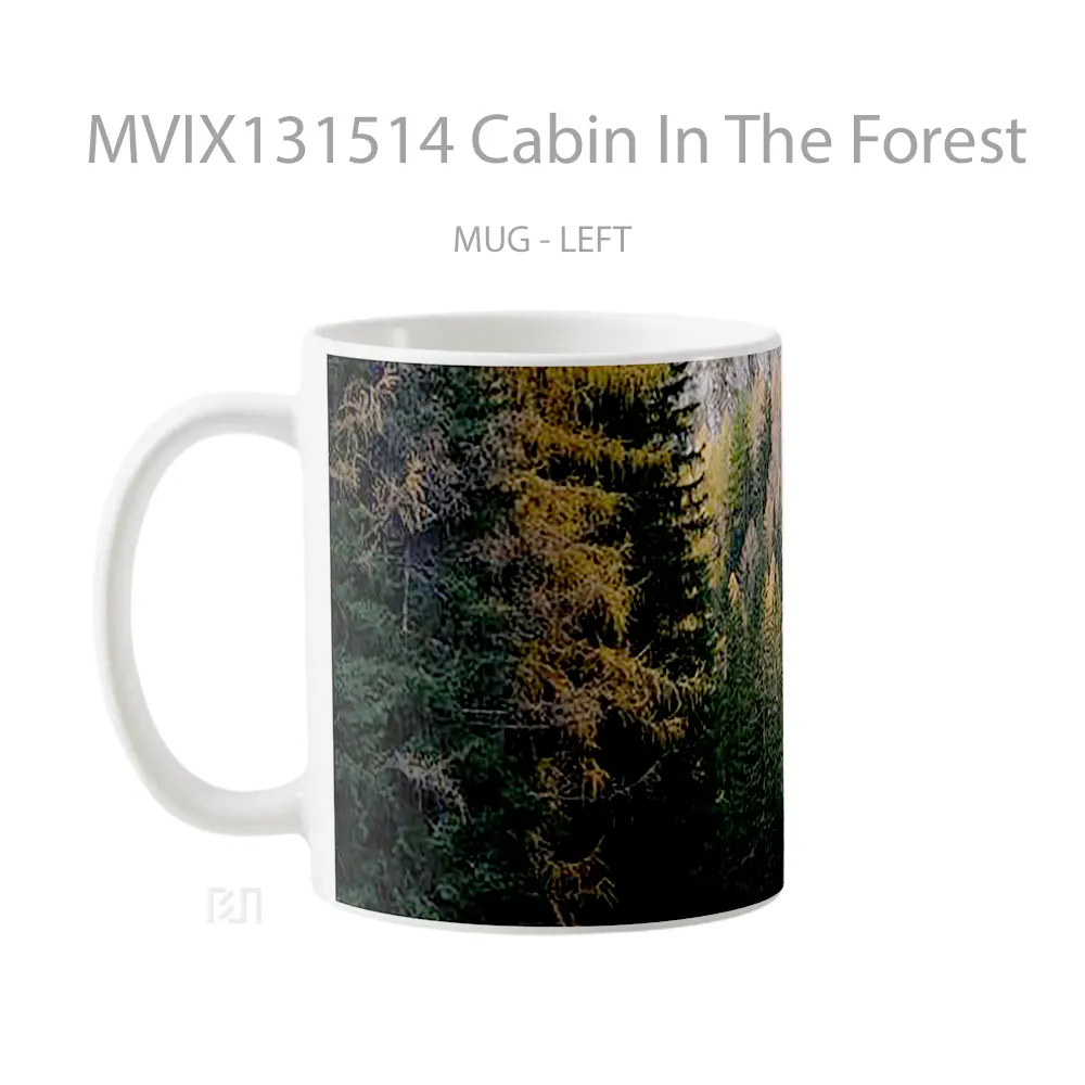 Mug Cabin In The Forest Gelas Pemandangan Alam - All-side / Desain