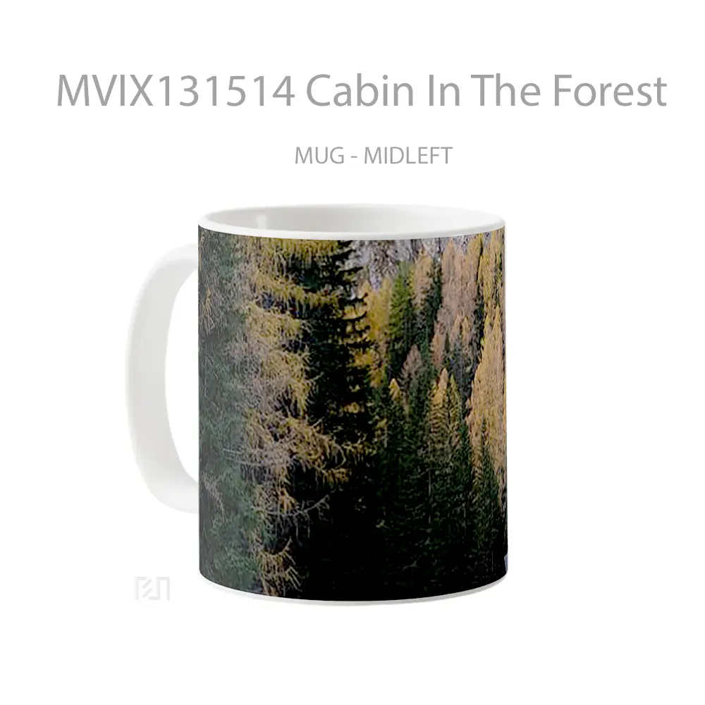 Mug Cabin In The Forest Gelas Pemandangan Alam - All-side / Desain