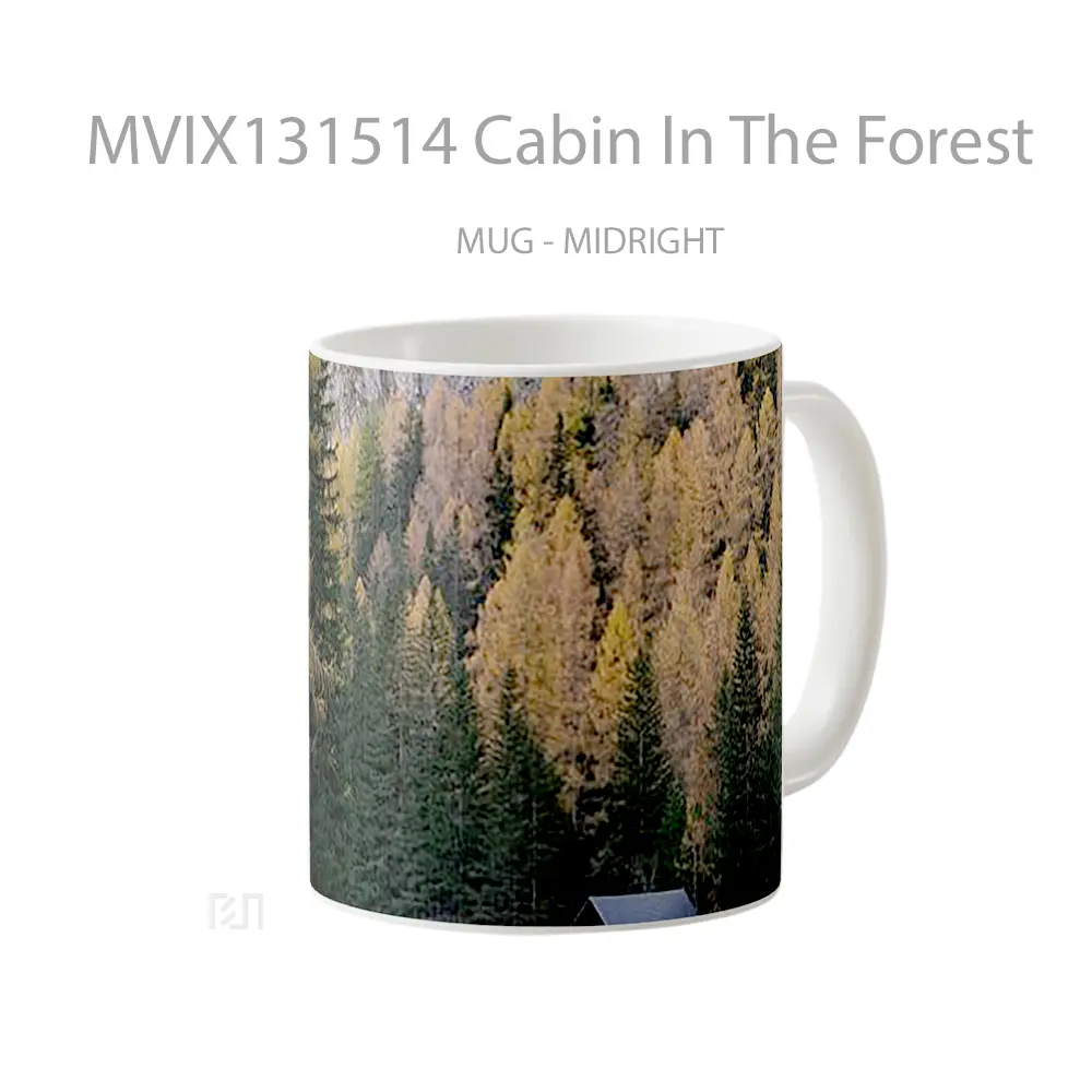 Mug Cabin In The Forest Gelas Pemandangan Alam - All-side / Desain