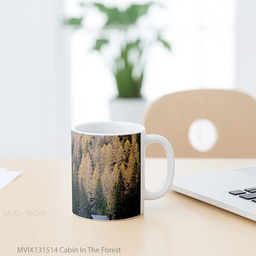 Mug Cabin In The Forest Gelas Pemandangan Alam - All-side / Desain