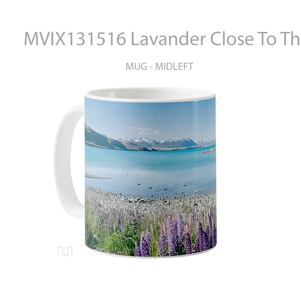 Mug Lavander Close To The Beach Gelas Pemandangan Alam - All-side / Desain