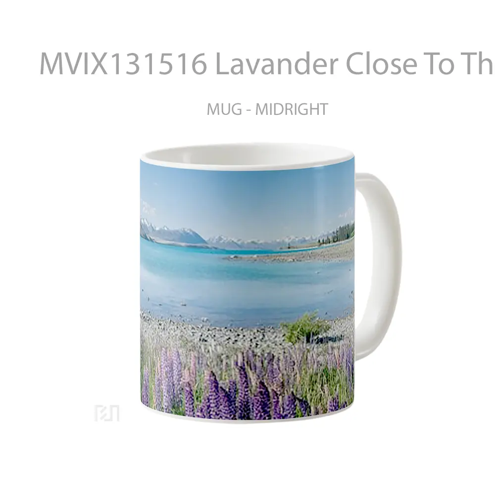 Mug Lavander Close To The Beach Gelas Pemandangan Alam - All-side / Desain