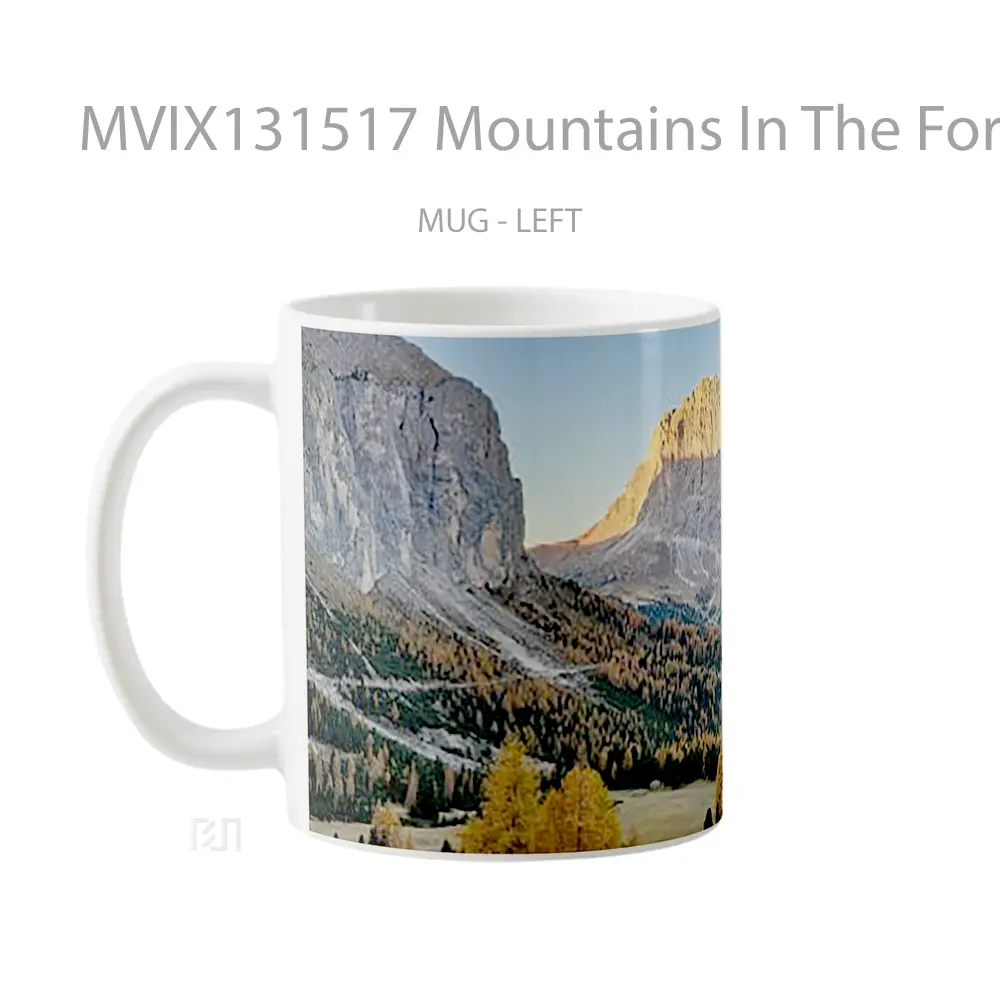 Mug Mountains In The Forest V3 Gelas Pemandangan Alam - All-side / Desain