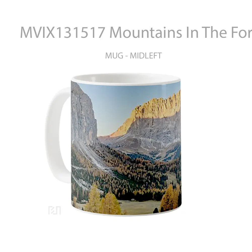 Mug Mountains In The Forest V3 Gelas Pemandangan Alam - All-side / Desain