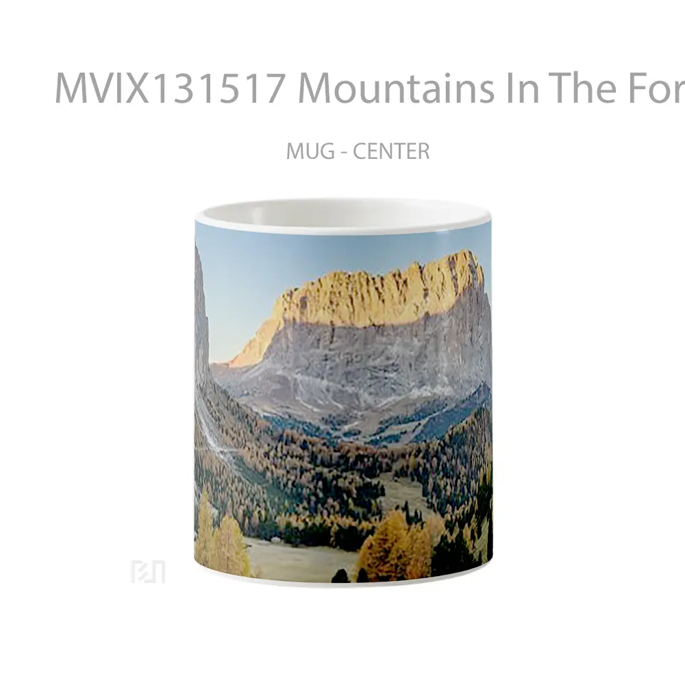 Mug Mountains In The Forest V3 Gelas Pemandangan Alam