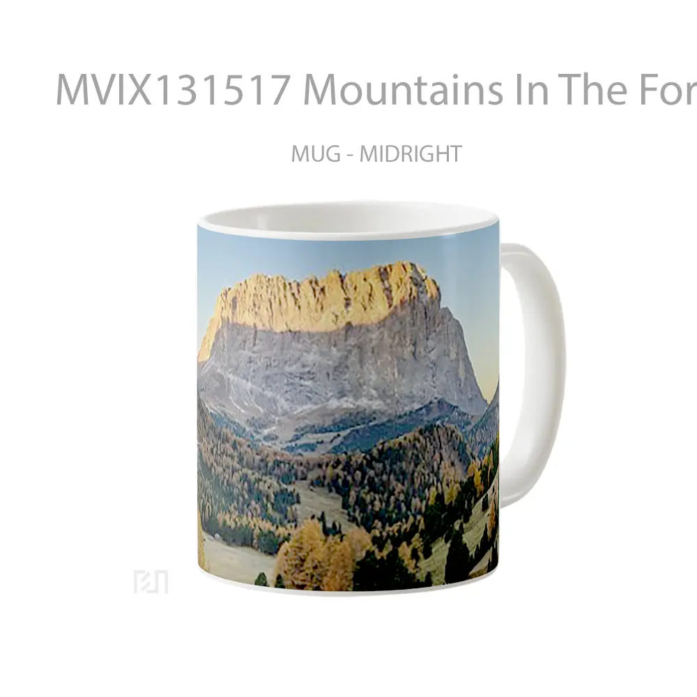 Mug Mountains In The Forest V3 Gelas Pemandangan Alam - All-side / Desain
