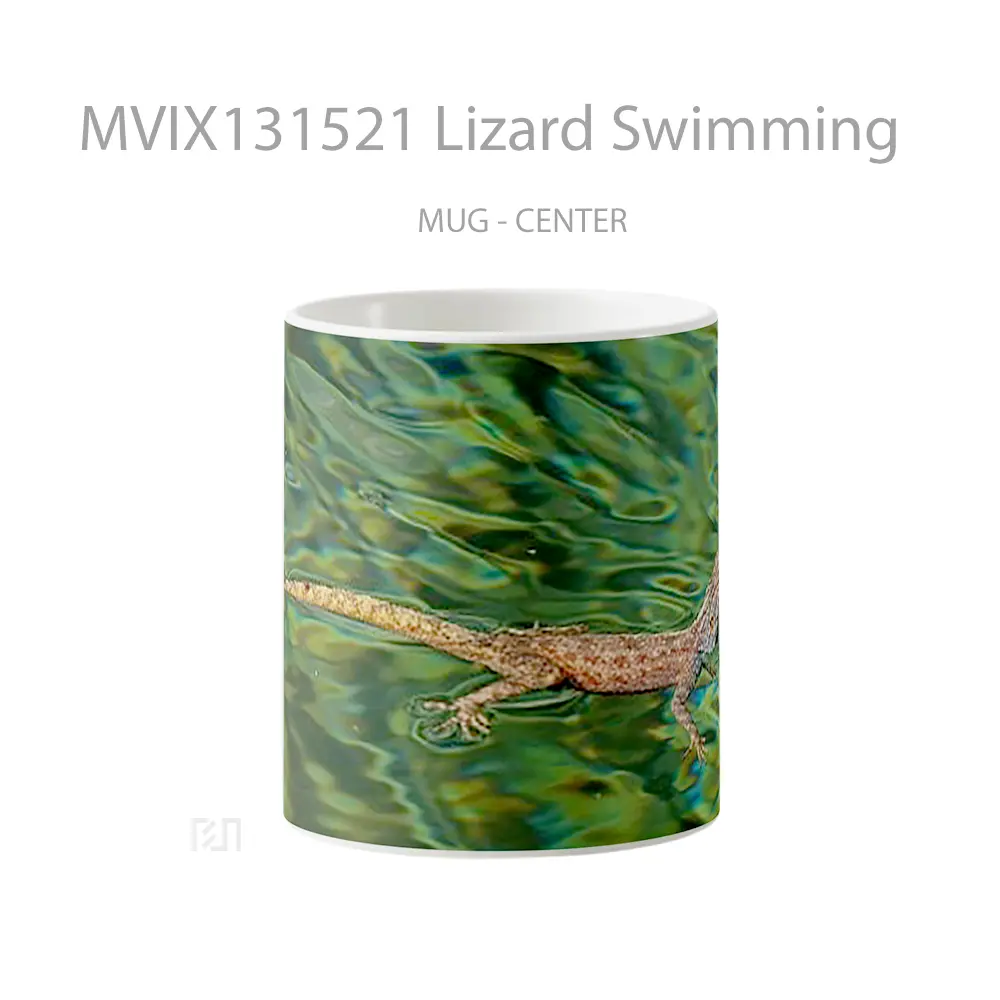 Mug Lizard Swimming Gelas Keramik Unik