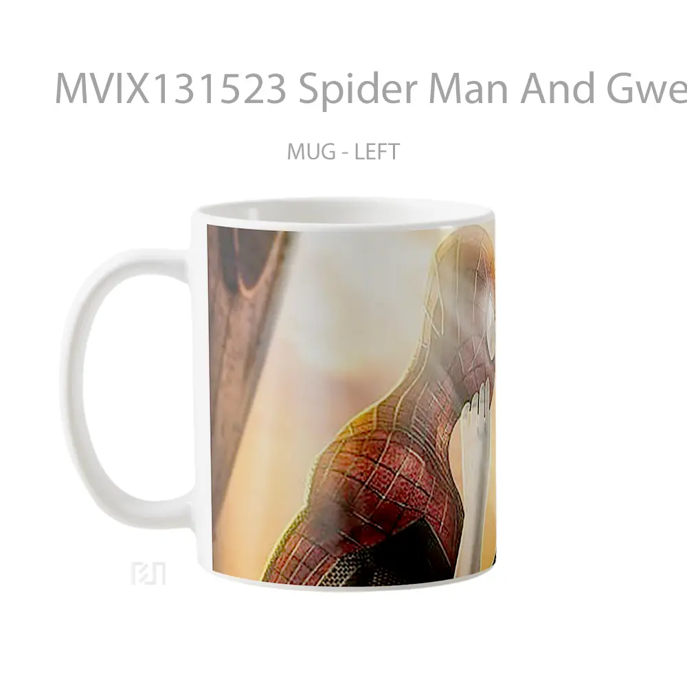 Mug Spider Man And Gwen Stacy Gelas Superhero - All-side / Desain