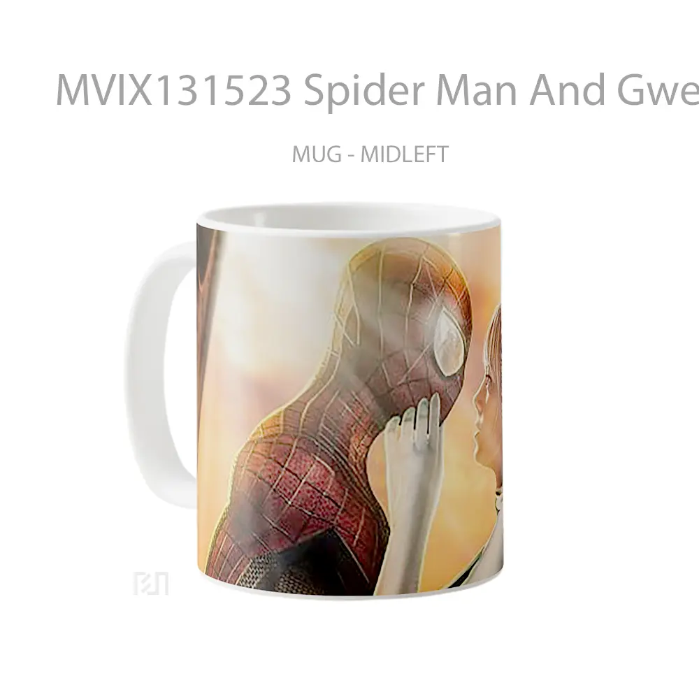 Mug Spider Man And Gwen Stacy Gelas Superhero - All-side / Desain