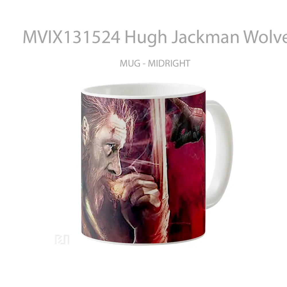 Mug Hugh Jackman Wolverine Gelas Superhero - All-side / Desain
