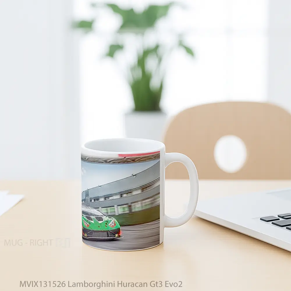 Mug Lamborghini Huracan Gt3 Evo2 Cangkir Mobil - All-side / Desain