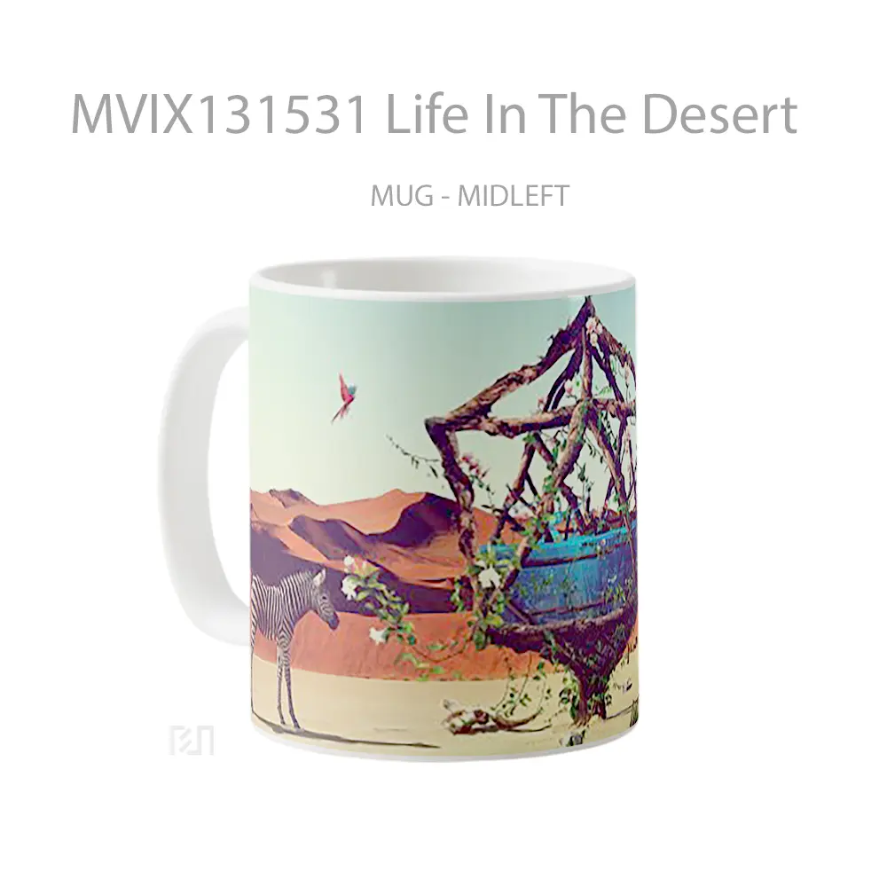 Mug Life In The Desert Gelas Pemandangan Alam - All-side / Desain