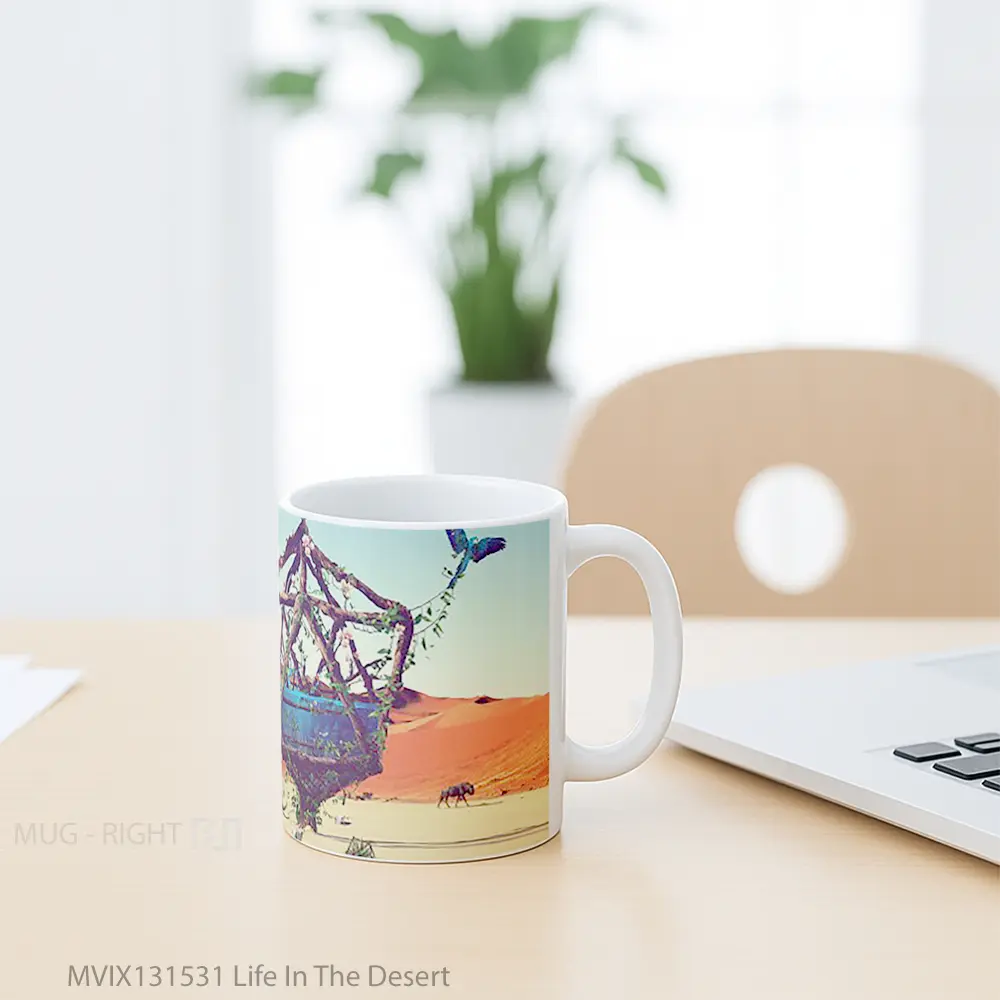 Mug Life In The Desert Gelas Pemandangan Alam - All-side / Desain