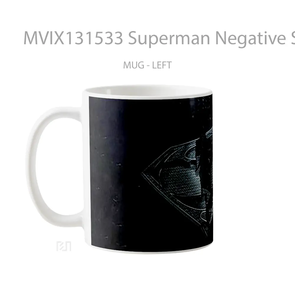 Mug Superman Negative Space Gelas Superhero - All-side / Desain