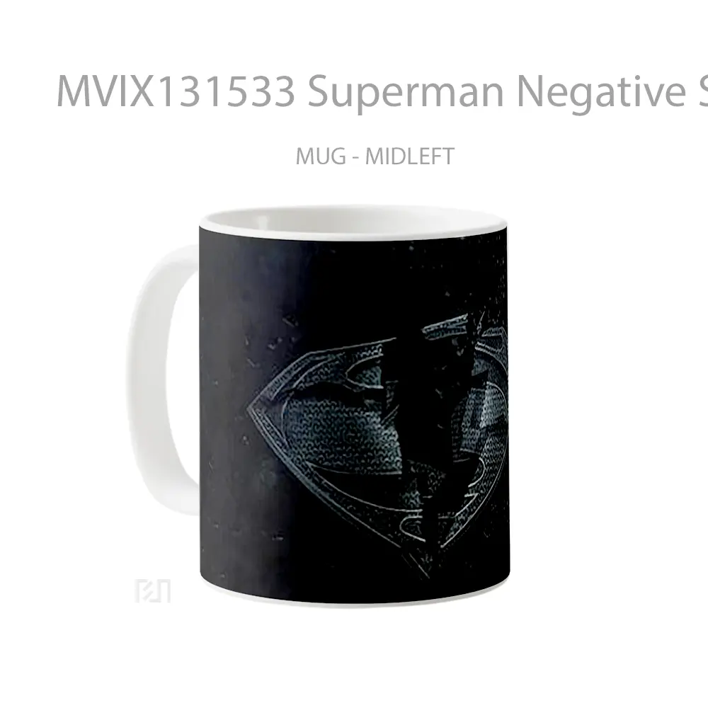 Mug Superman Negative Space Gelas Superhero - All-side / Desain