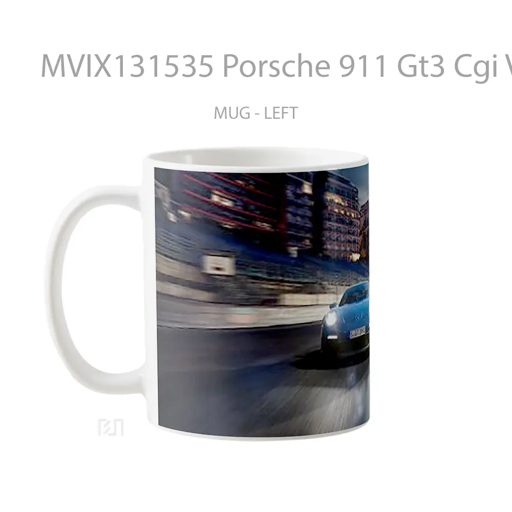Mug Porsche 911 Gt3 Cgi V1 Cangkir Mobil - All-side / Desain