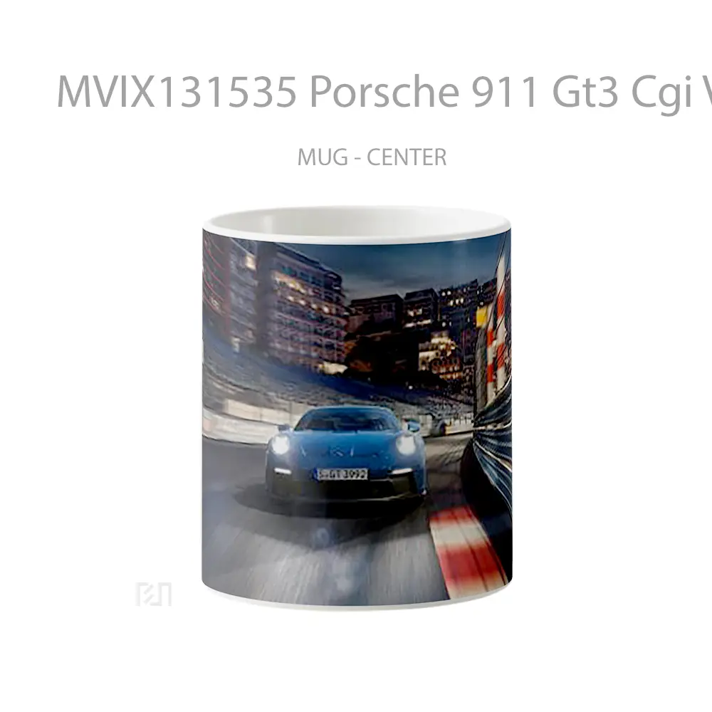 Mug Porsche 911 Gt3 Cgi V1 Cangkir Mobil