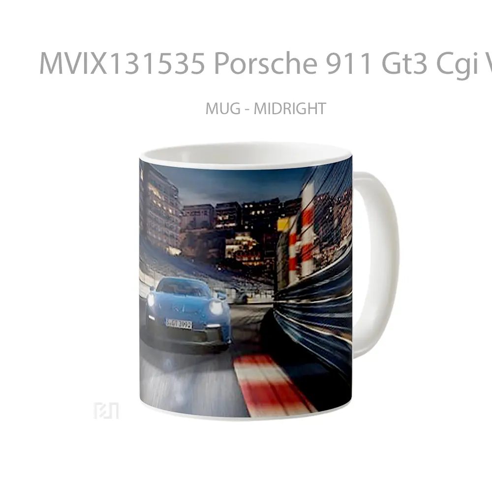 Mug Porsche 911 Gt3 Cgi V1 Cangkir Mobil - All-side / Desain