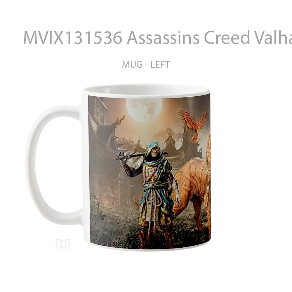 Mug Assassins Creed Valhalla The Yurei Bushido Cangkir Gamer - All-side / Desain