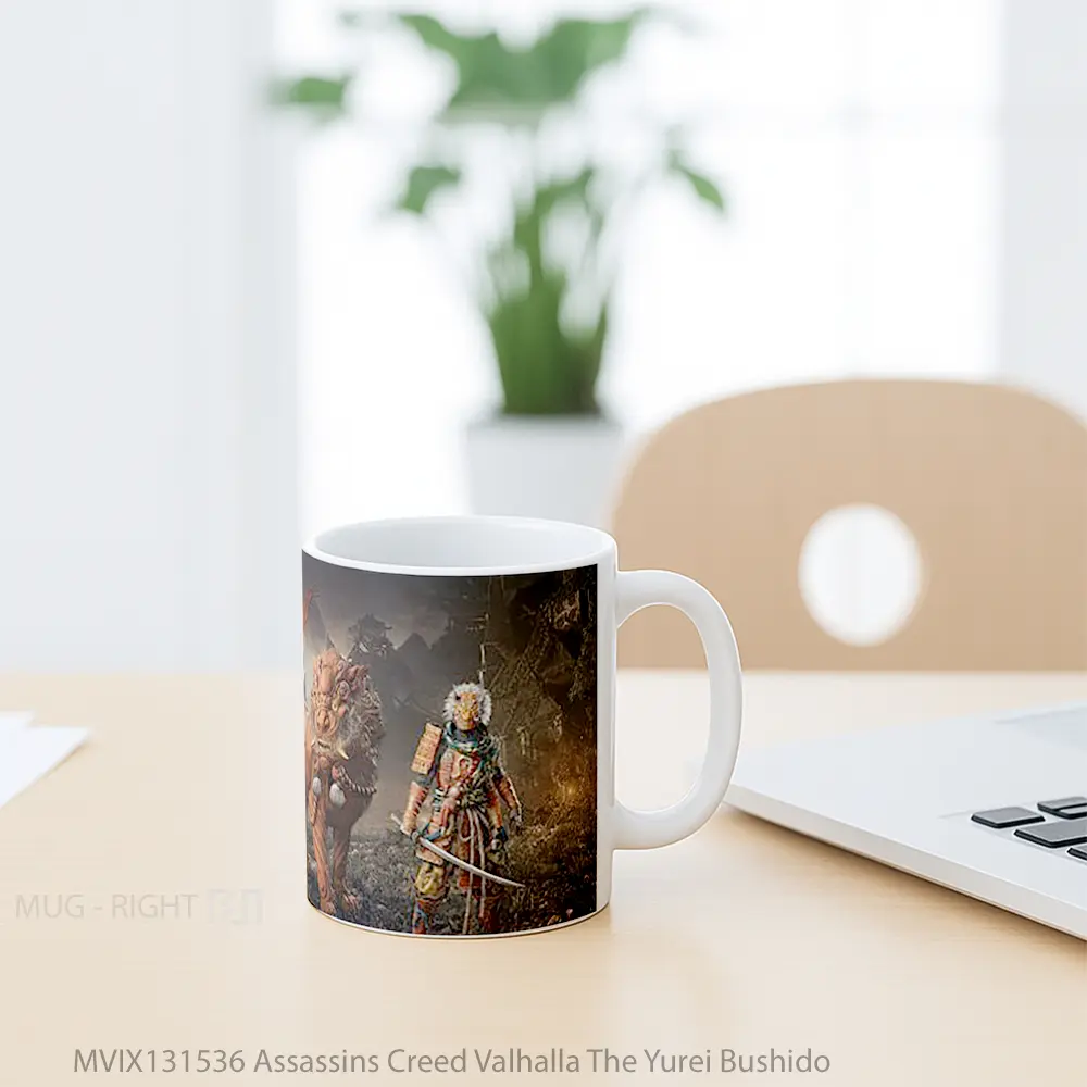 Mug Assassins Creed Valhalla The Yurei Bushido Cangkir Gamer - All-side / Desain