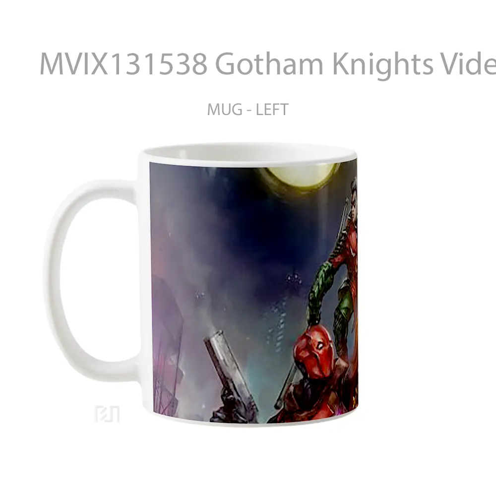 Mug Gotham Knights Video Game Cangkir Gamer - All-side / Desain