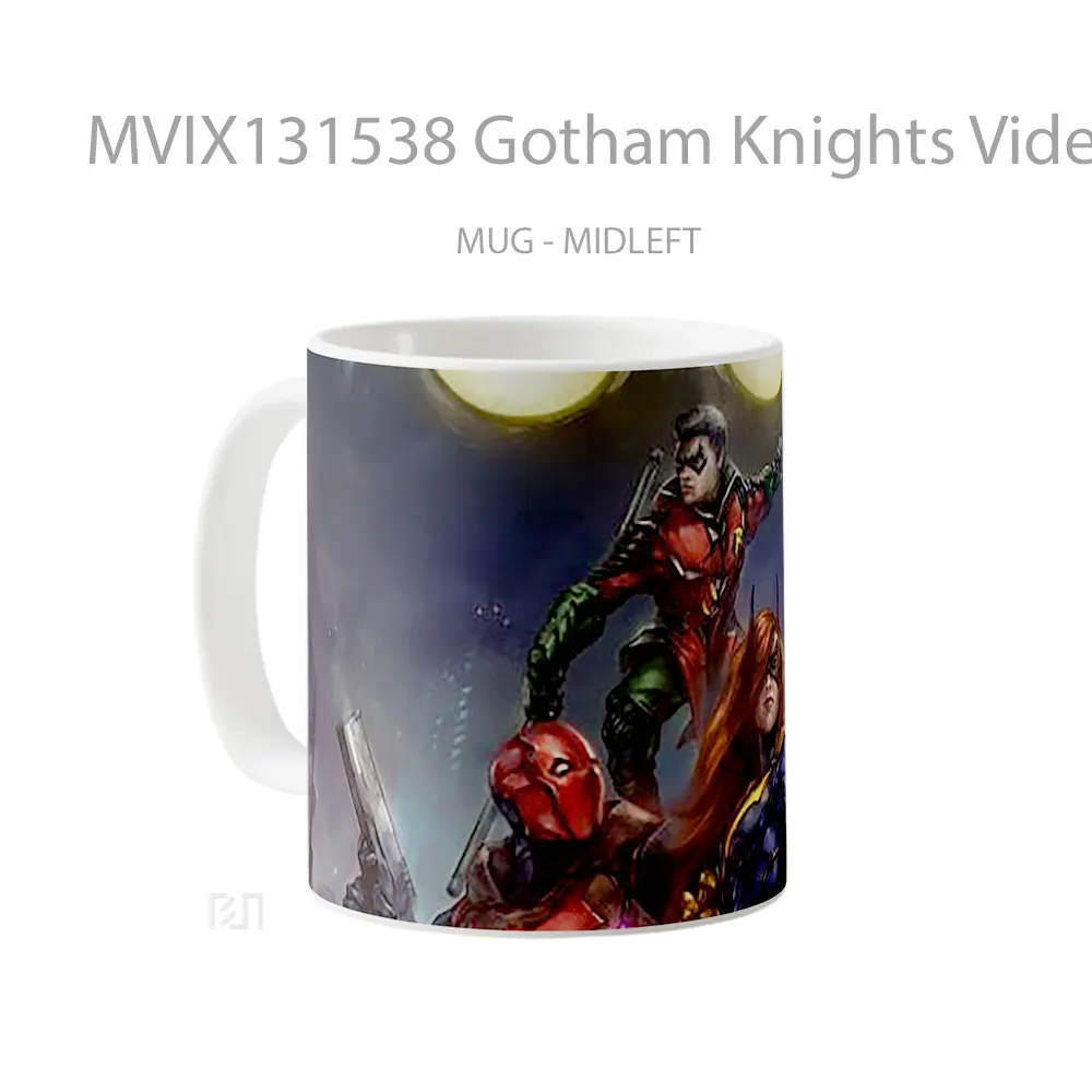 Mug Gotham Knights Video Game Cangkir Gamer - All-side / Desain