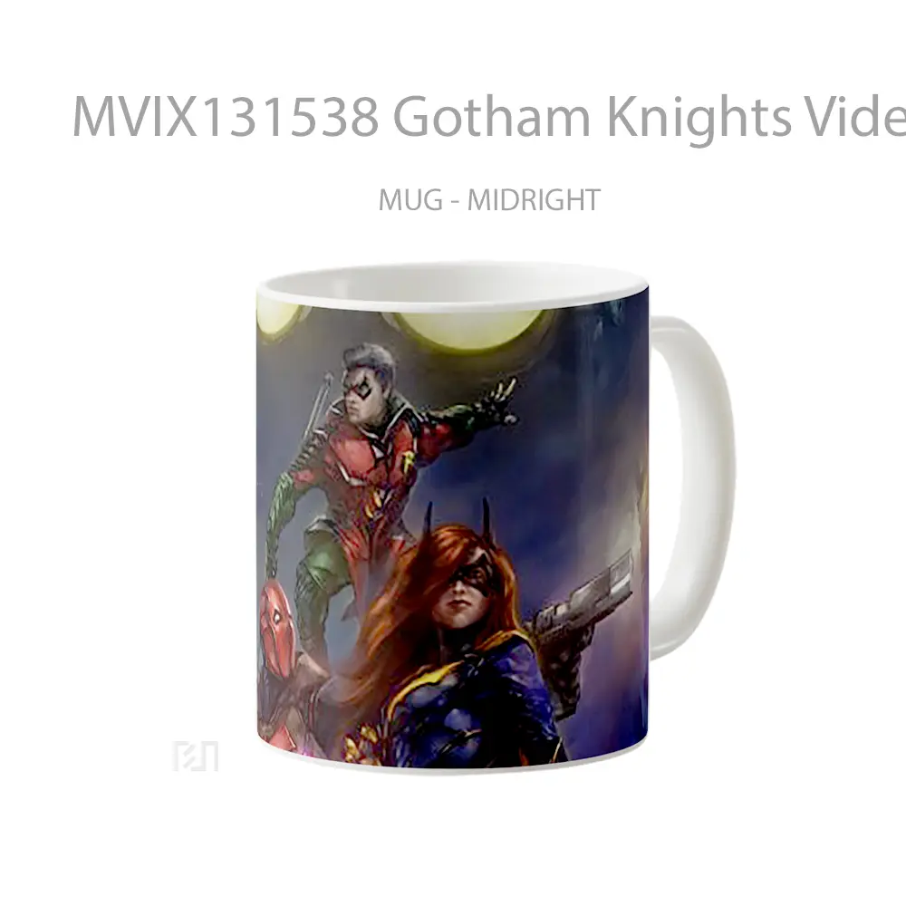 Mug Gotham Knights Video Game Cangkir Gamer - All-side / Desain