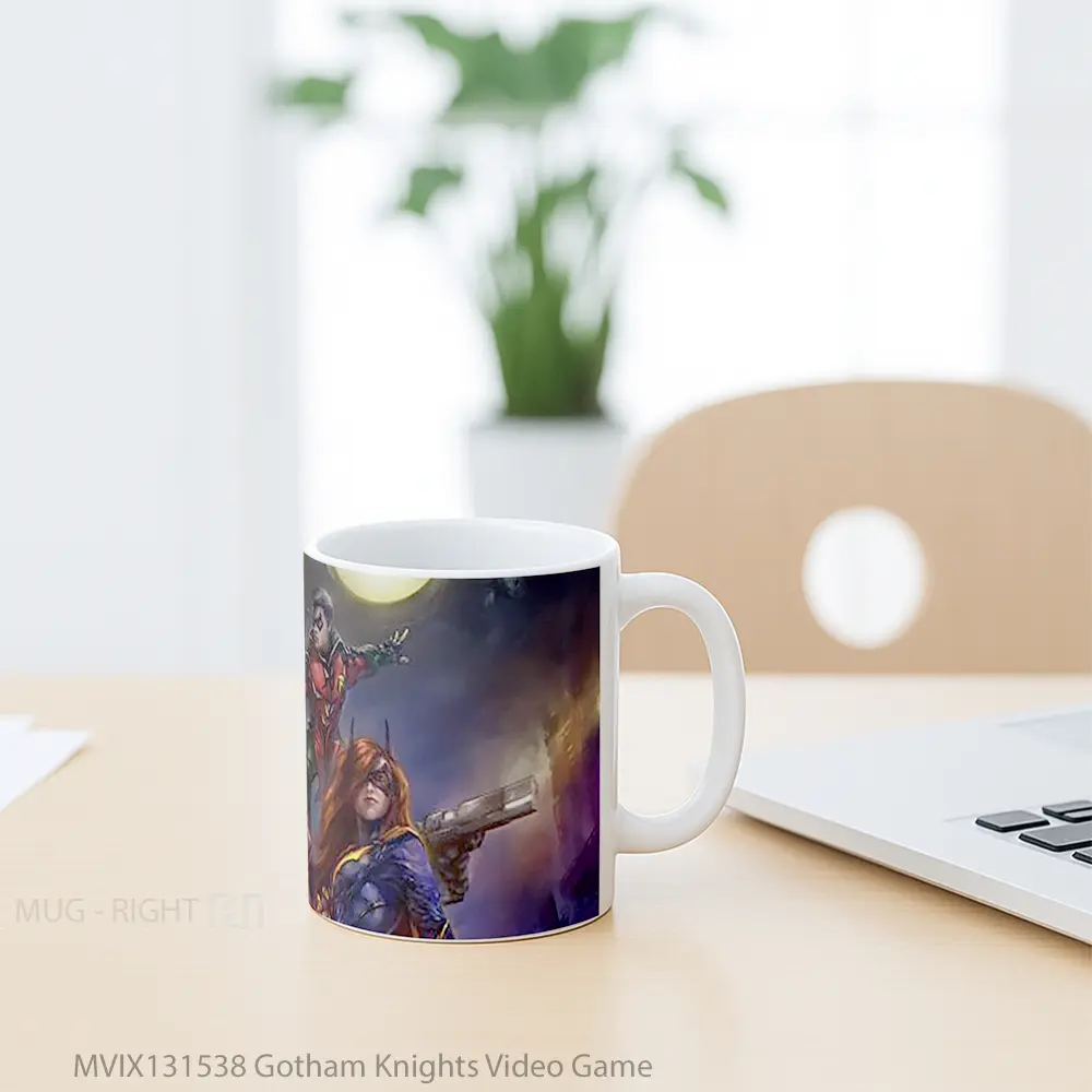 Mug Gotham Knights Video Game Cangkir Gamer - All-side / Desain