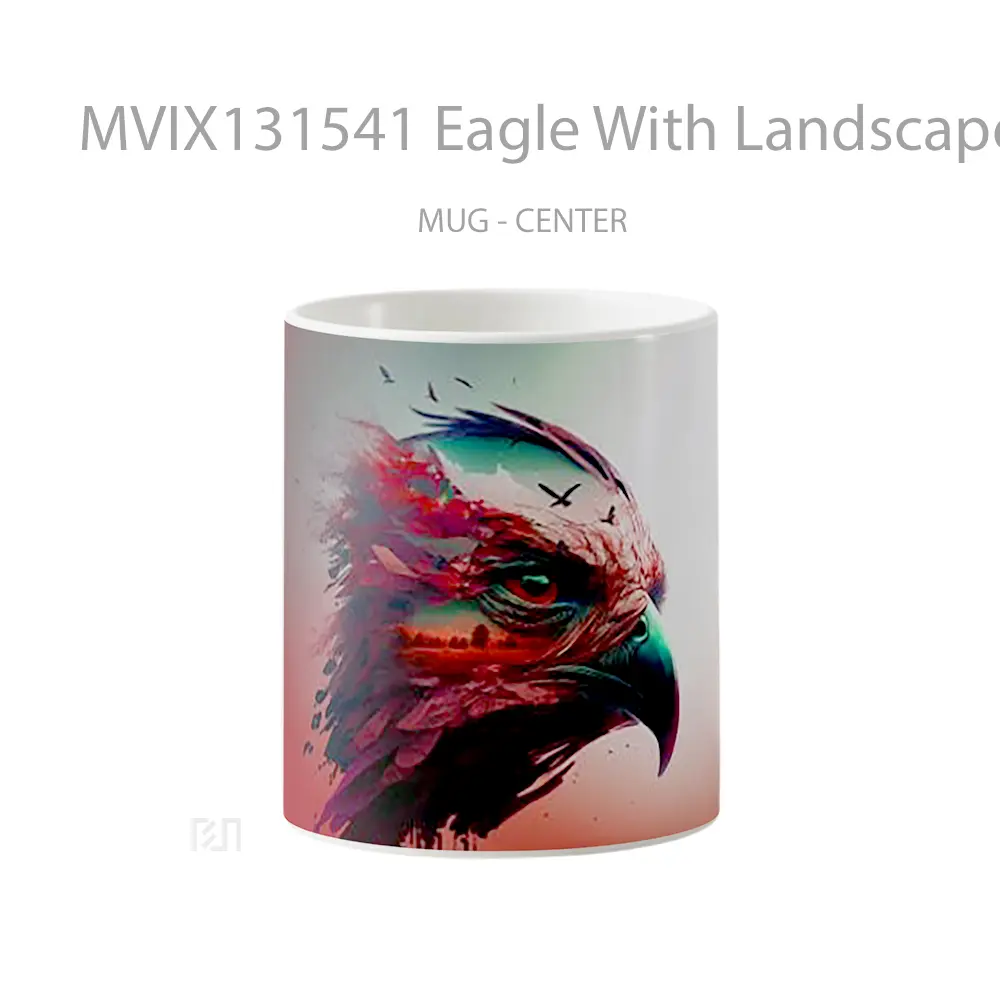 Mug Eagle With Landscape Gelas Hewan Lucu