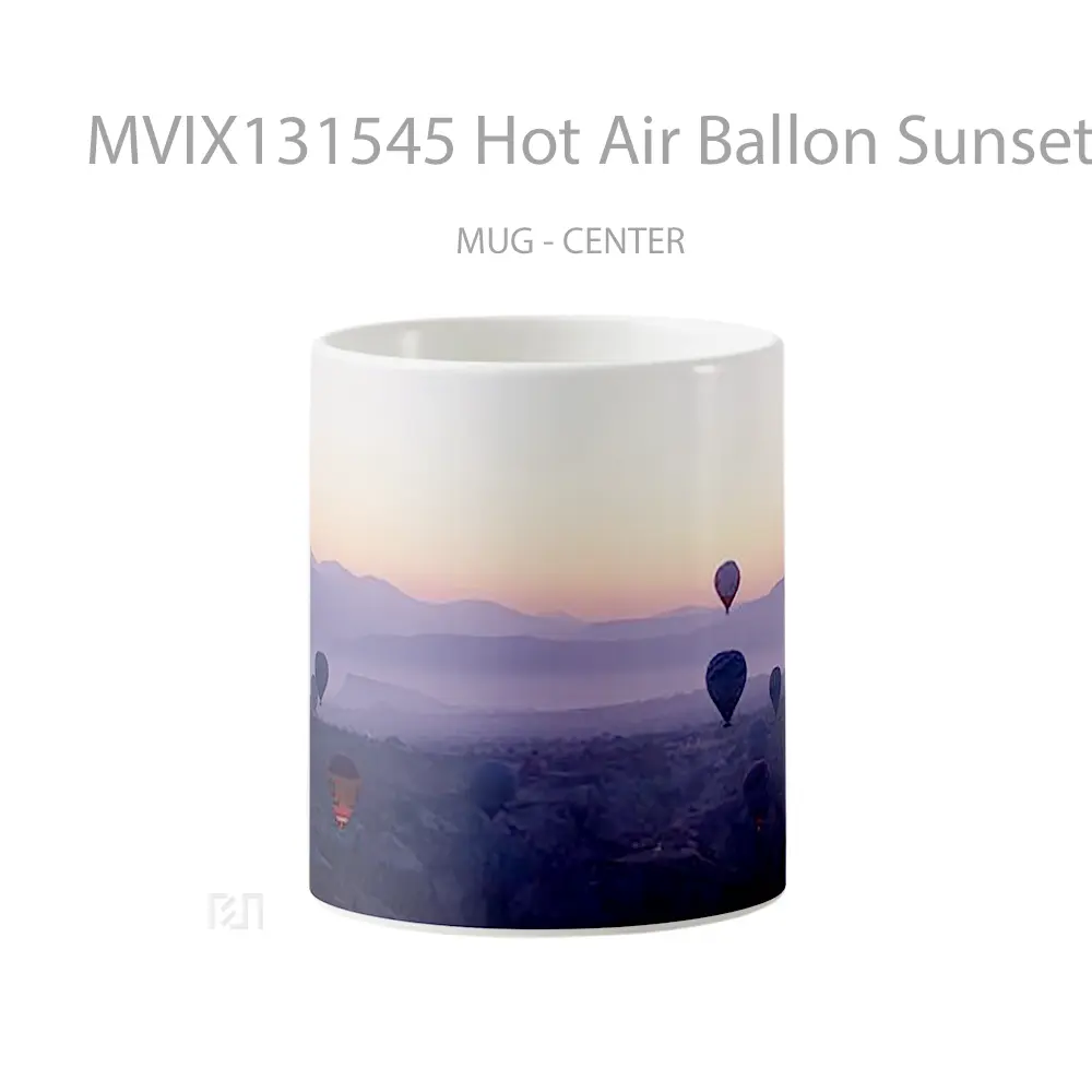Mug Hot Air Ballon Sunset Gelas Pemandangan Alam