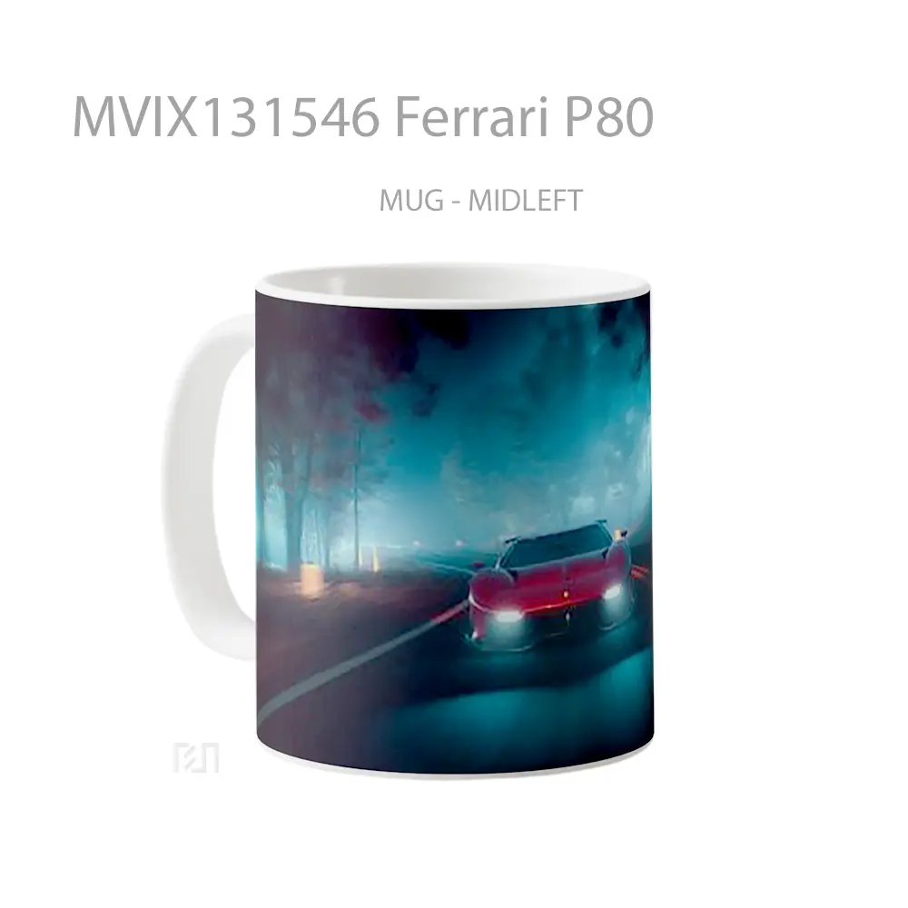 Mug Ferrari P80 Cangkir Mobil - All-side / Desain