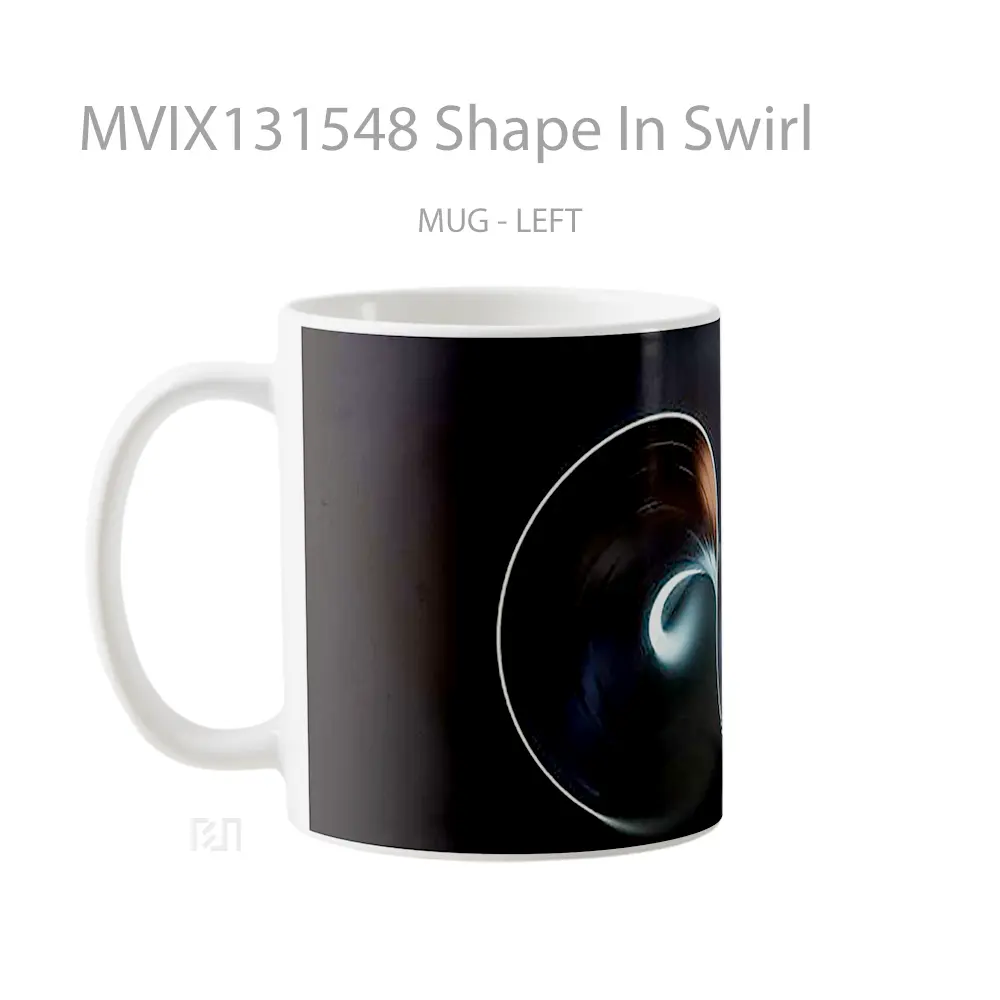 Mug Shape In Swirl Gelas Seni Modern - All-side / Desain