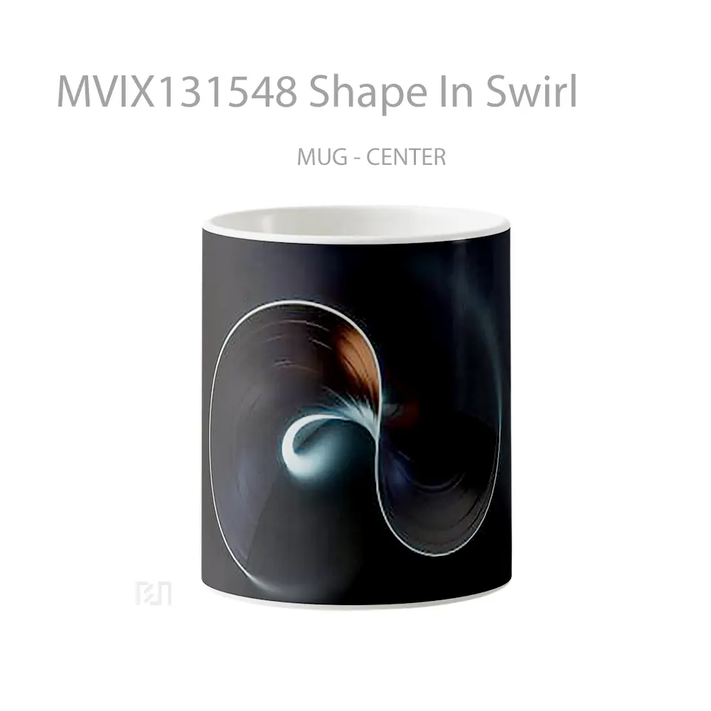 Mug Shape In Swirl Gelas Seni Modern