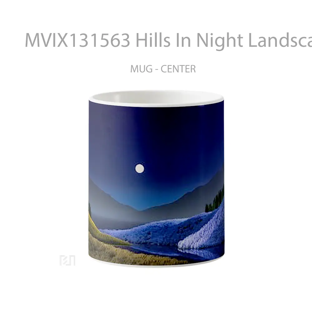 Mug Hills In Night Landscape Gelas Pemandangan Alam
