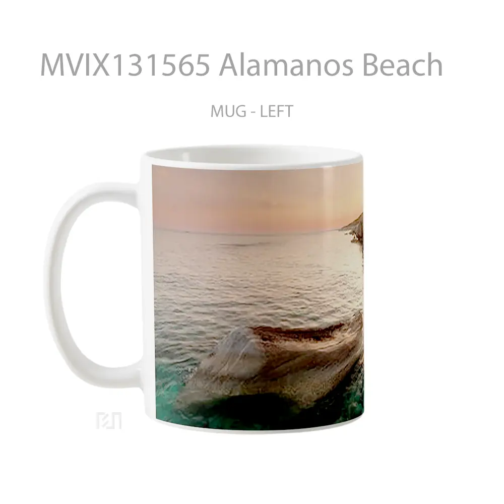 Mug Alamanos Beach Gelas Pemandangan Alam - All-side / Desain