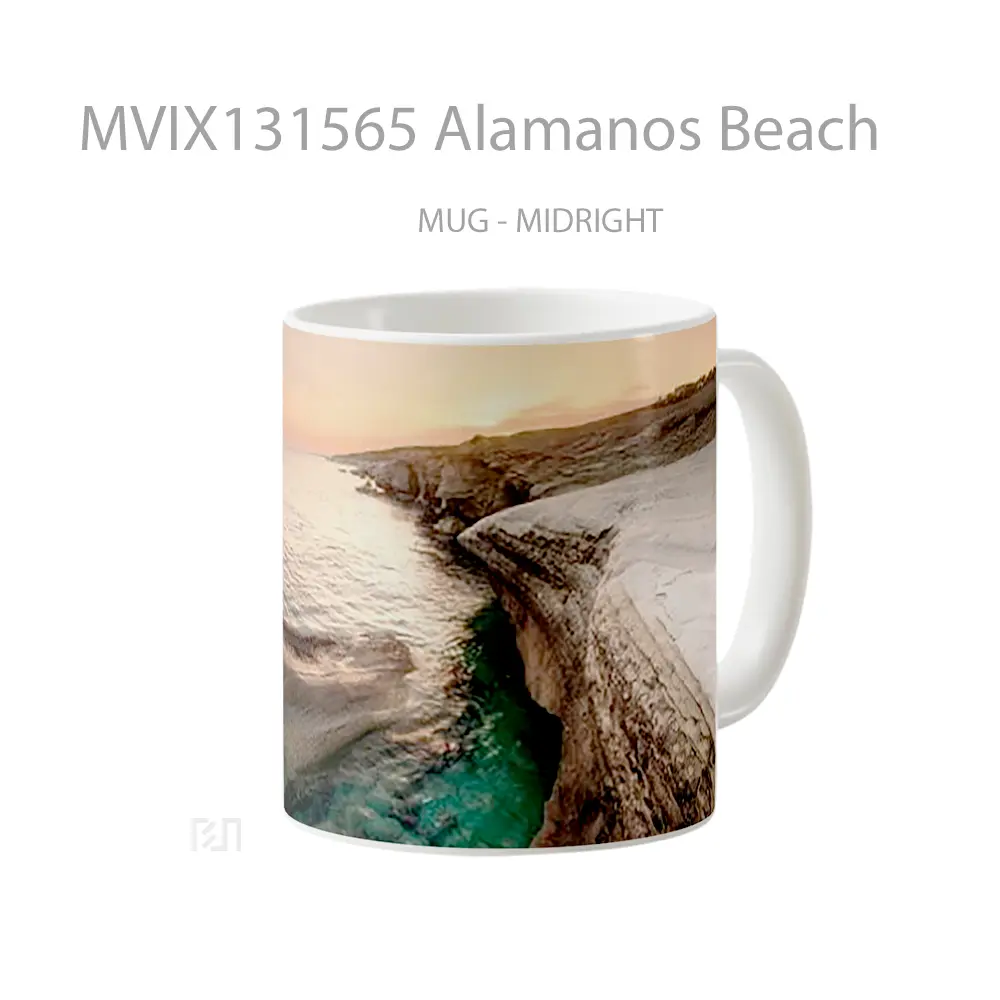 Mug Alamanos Beach Gelas Pemandangan Alam - All-side / Desain
