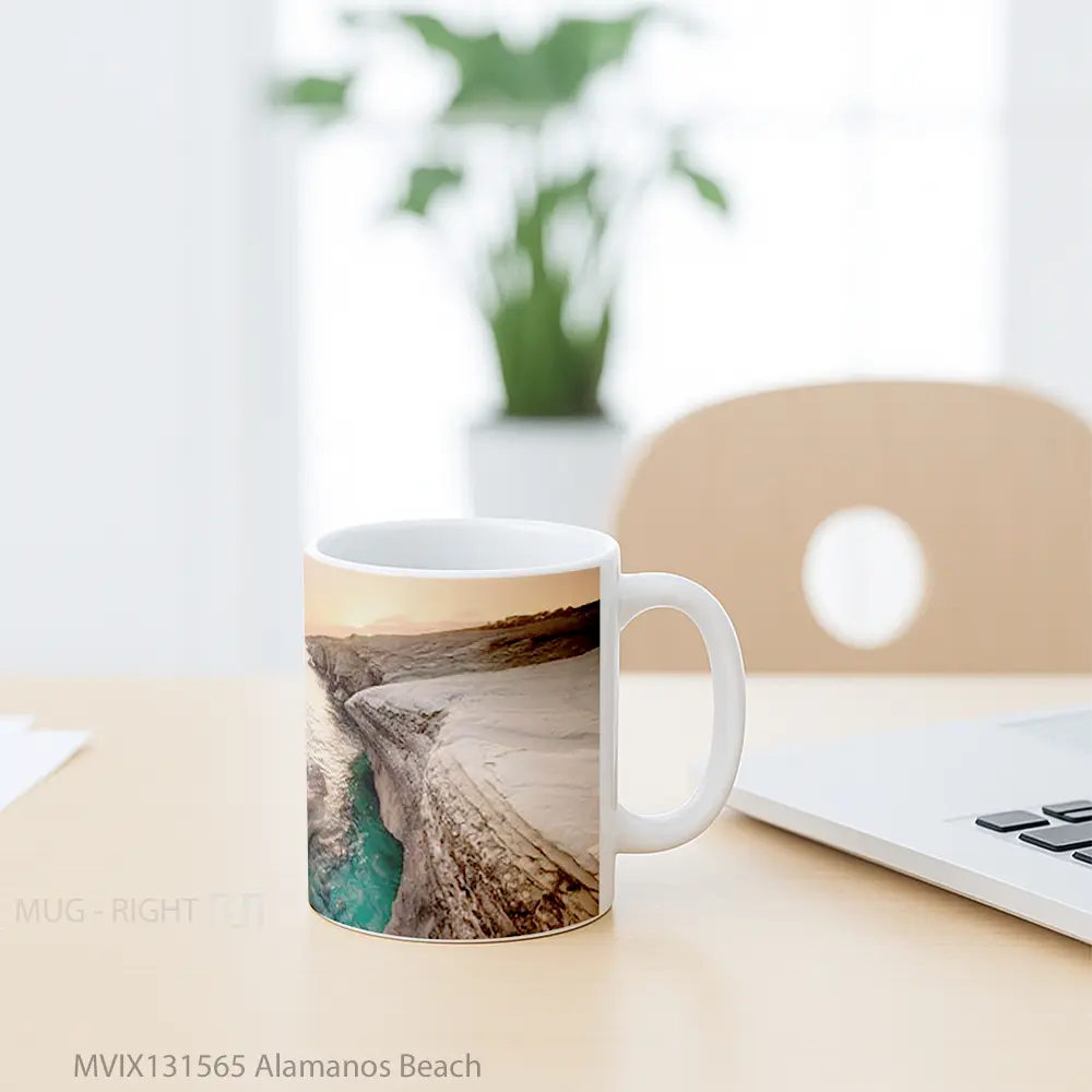Mug Alamanos Beach Gelas Pemandangan Alam - All-side / Desain