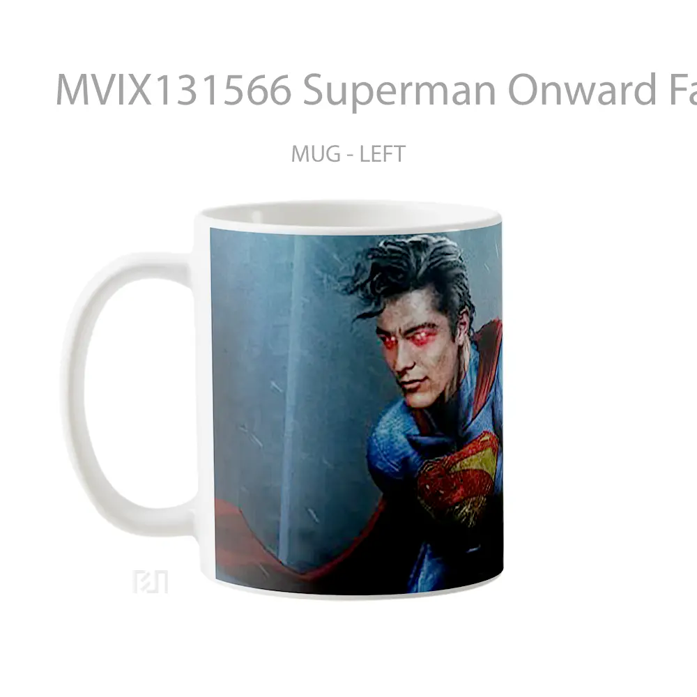 Mug Superman Onward Fanart Gelas Superhero - All-side / Desain