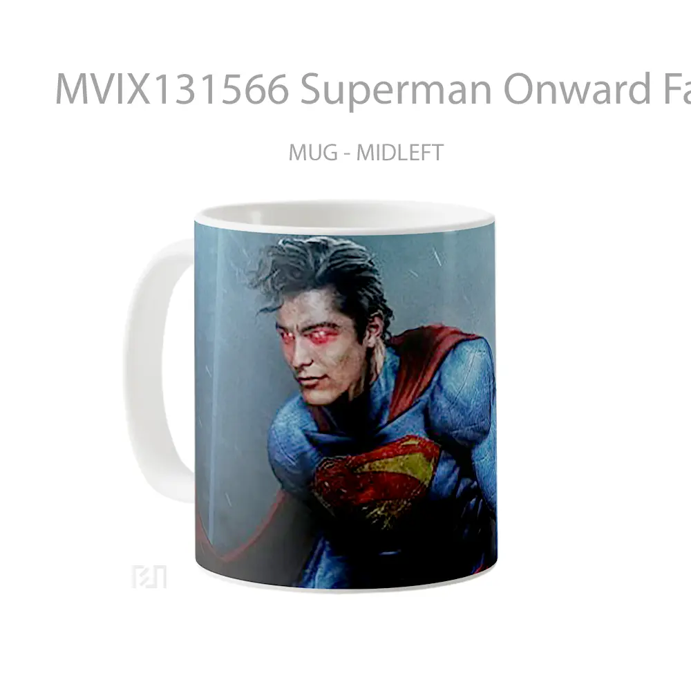 Mug Superman Onward Fanart Gelas Superhero - All-side / Desain