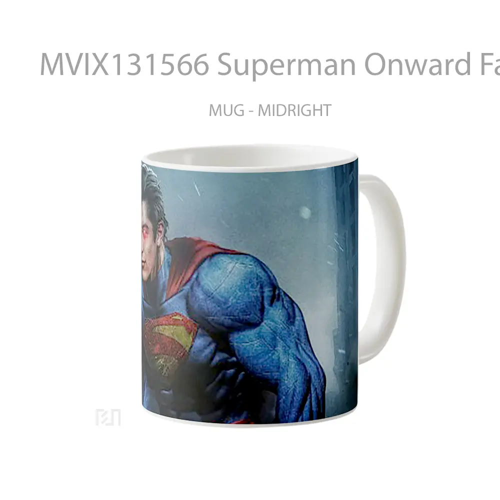 Mug Superman Onward Fanart Gelas Superhero - All-side / Desain