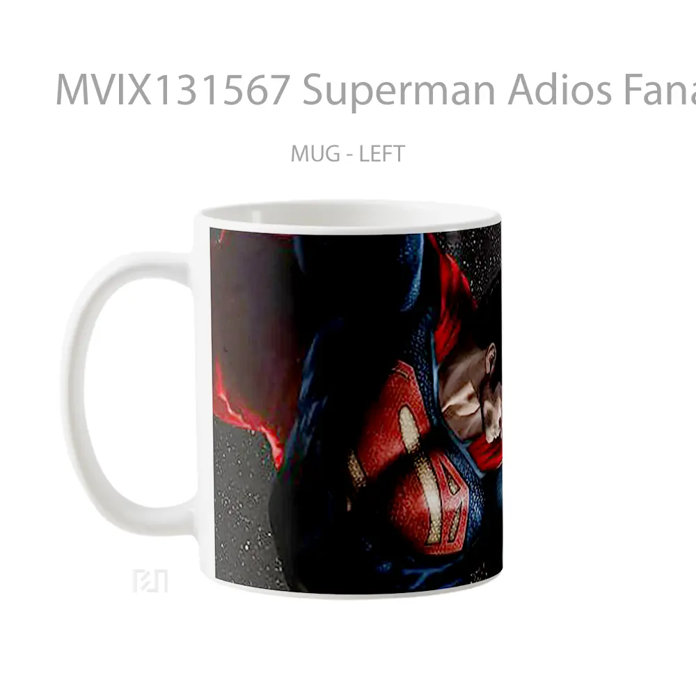 Mug Superman Adios Fanart Gelas Superhero - All-side / Desain