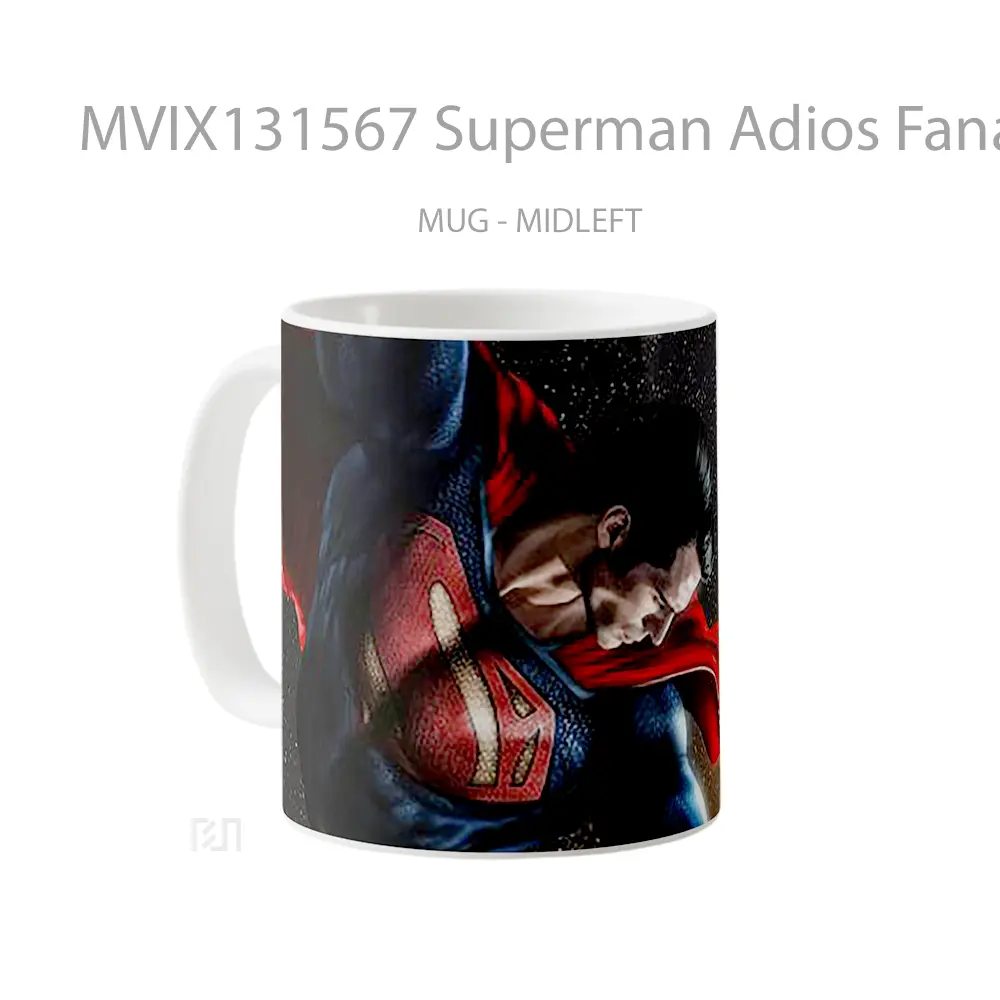 Mug Superman Adios Fanart Gelas Superhero - All-side / Desain