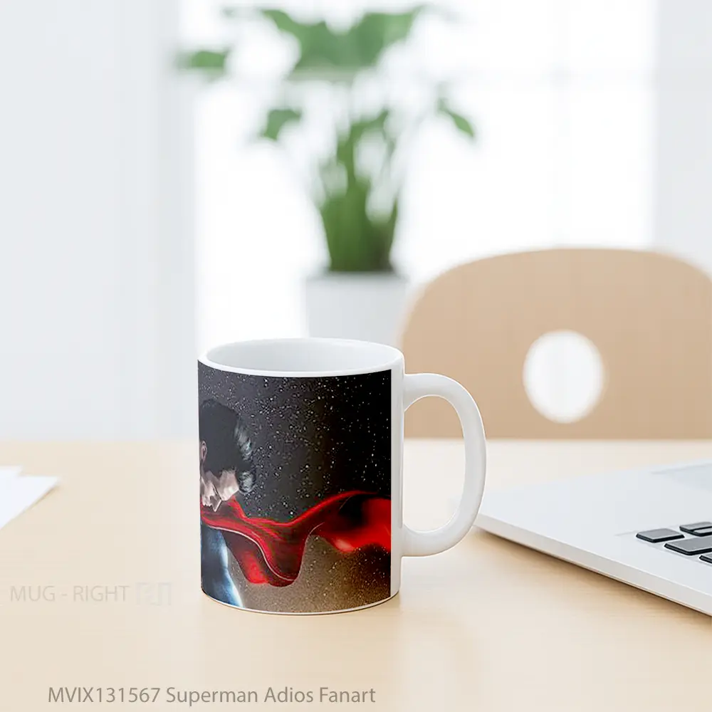 Mug Superman Adios Fanart Gelas Superhero - All-side / Desain