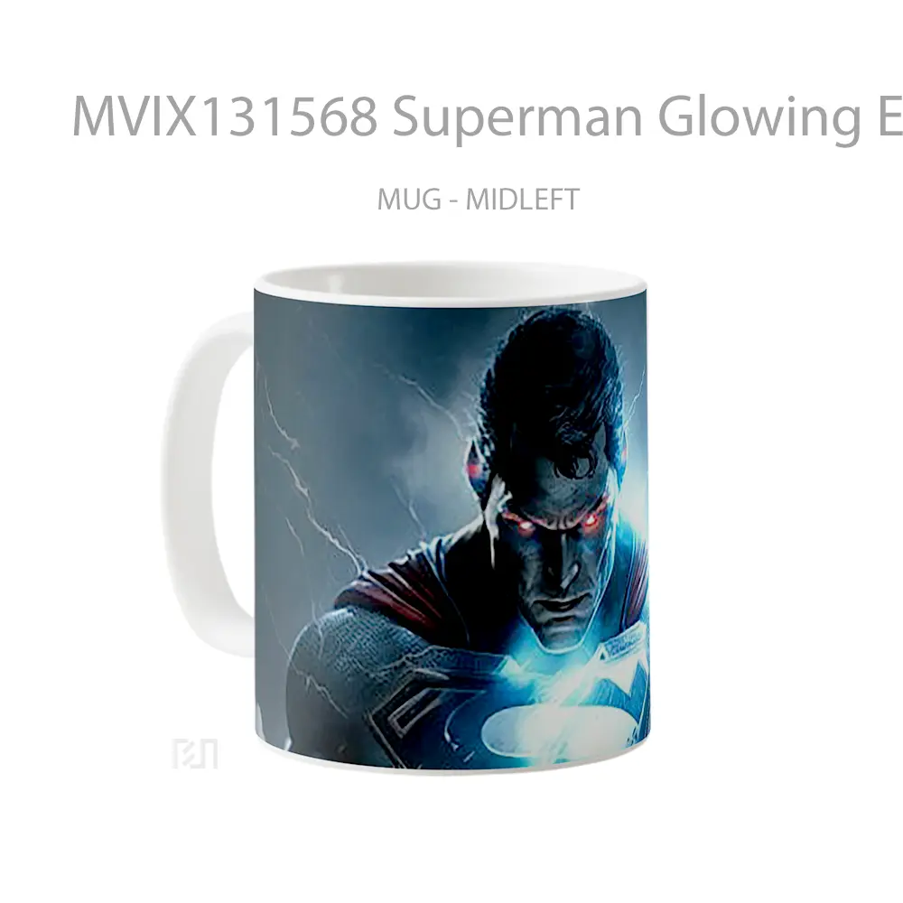 Mug Superman Glowing Eyes Gelas Superhero - All-side / Desain