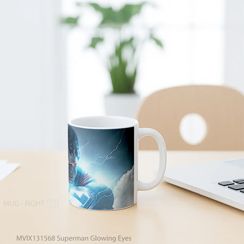 Mug Superman Glowing Eyes Gelas Superhero - All-side / Desain