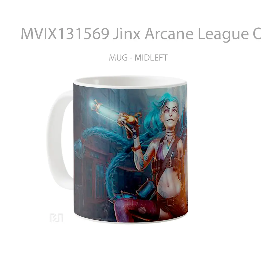 Mug Jinx Arcane League Of Legends V2 Cangkir Gamer - All-side / Desain
