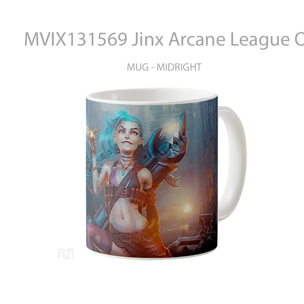 Mug Jinx Arcane League Of Legends V2 Cangkir Gamer - All-side / Desain