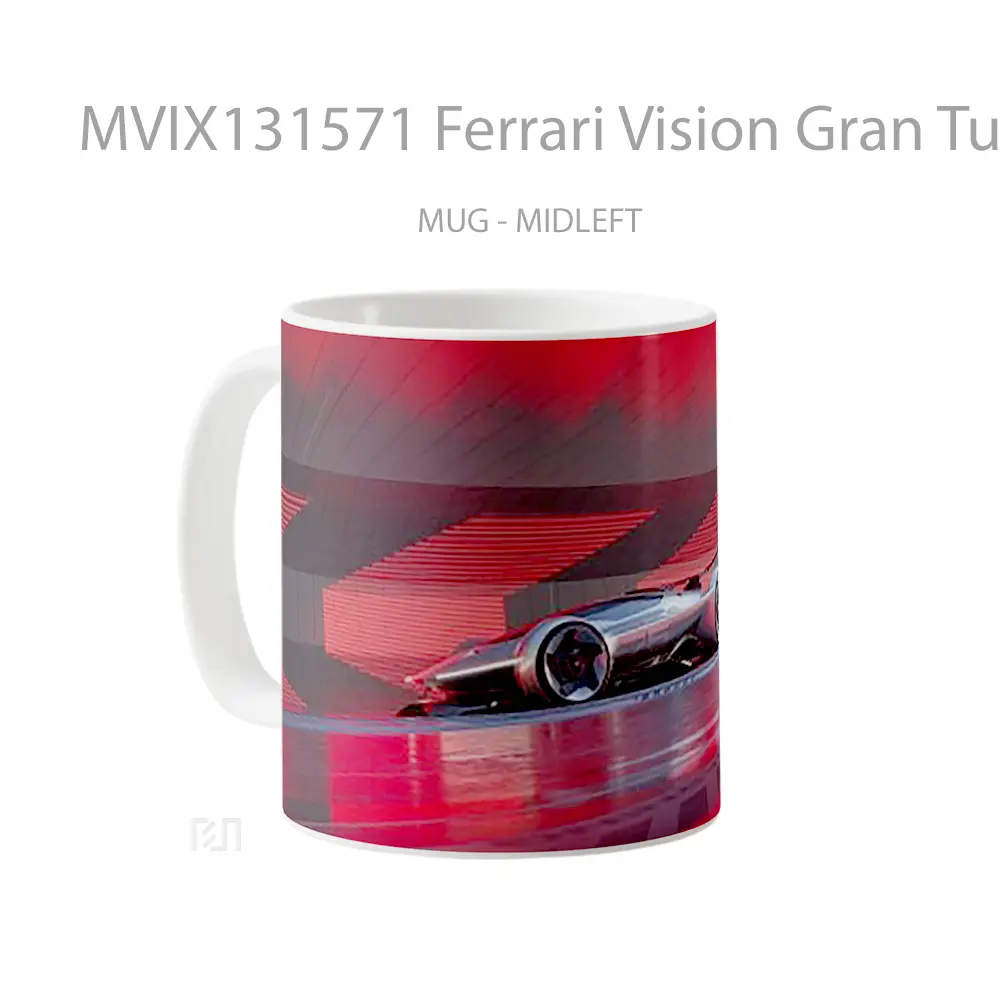 Mug Ferrari Vision Gran Turismo V2 Gelas Superhero - All-side / Desain