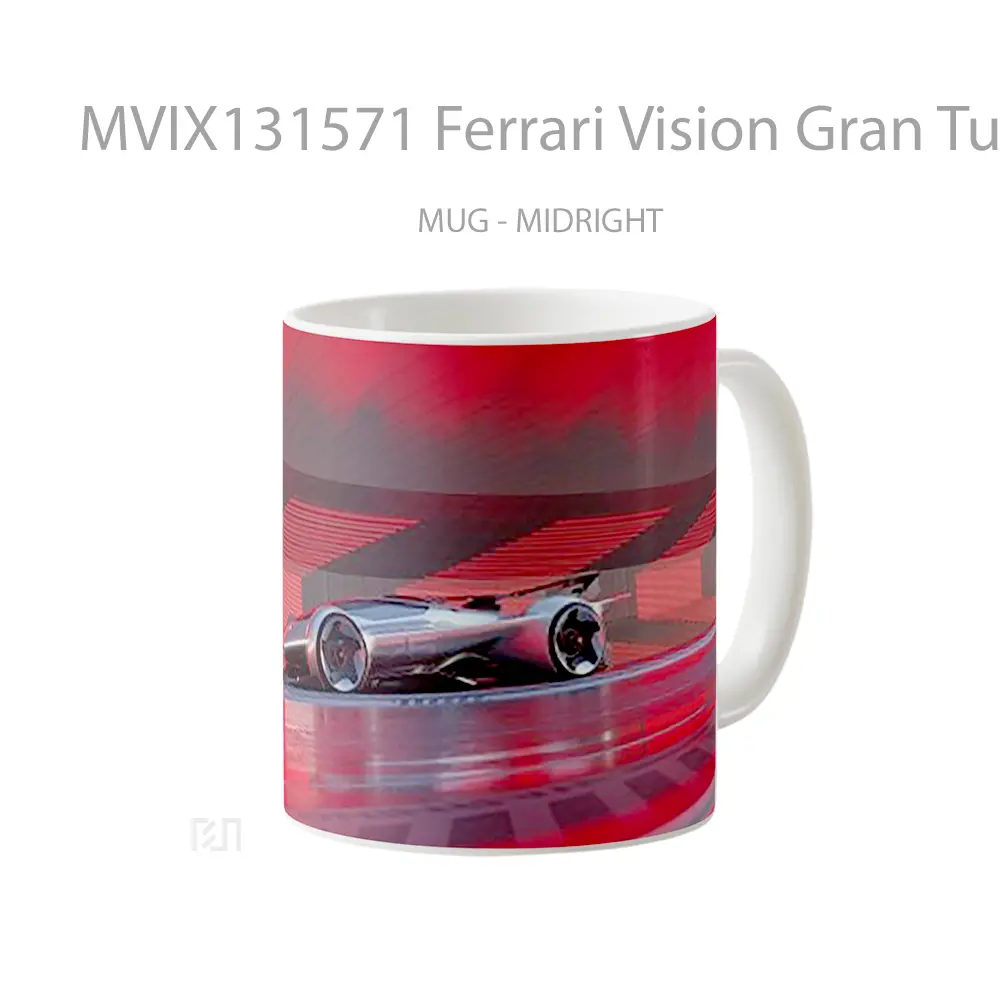 Mug Ferrari Vision Gran Turismo V2 Gelas Superhero - All-side / Desain